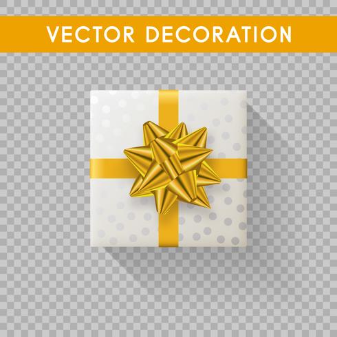 Realistic gift box top view. Gift boxes without background. Vector illustration