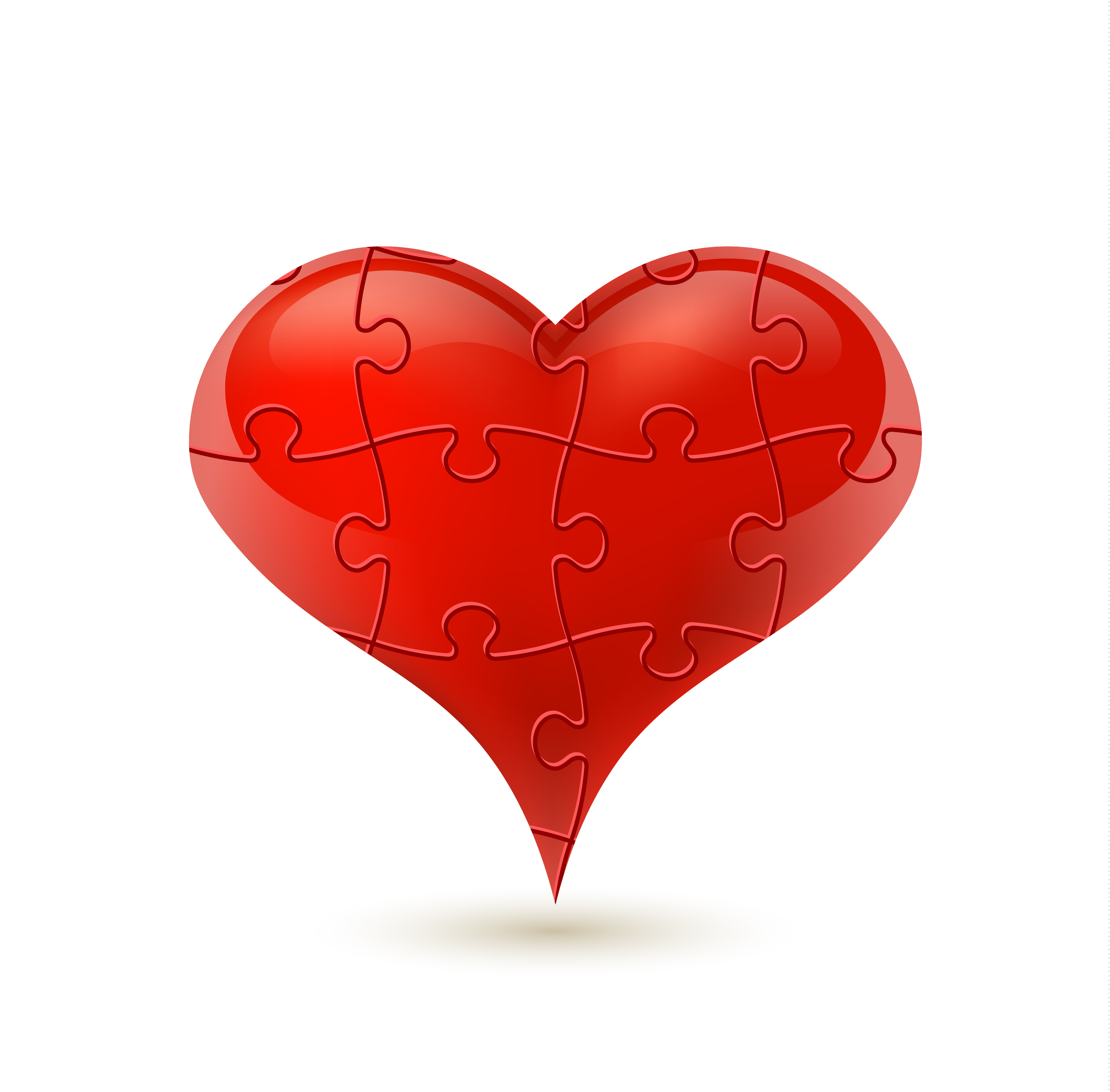 Puzzle heart. Vector illustration - Download Free Vectors ...