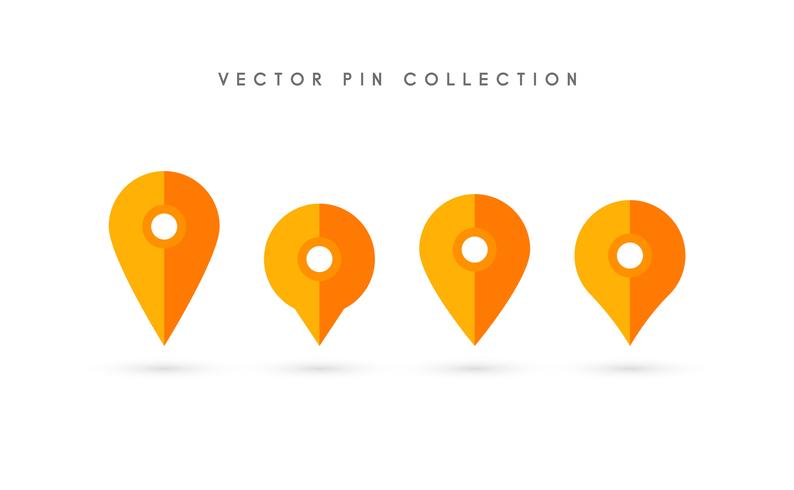 Pin de ubicación. Diseño plano del vector del icono del perno del mapa