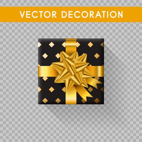 Realistic gift box top view. Gift boxes without background. Vector illustration