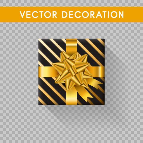 Realistic gift box top view. Gift boxes without background. Vector illustration