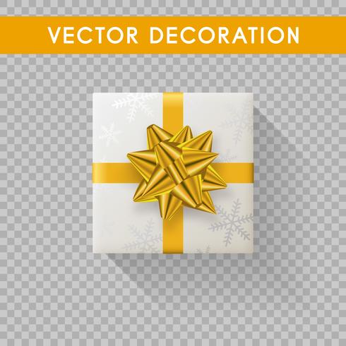 Caja de regalo realista vista superior. Cajas de regalo sin fondo. Ilustración vectorial vector