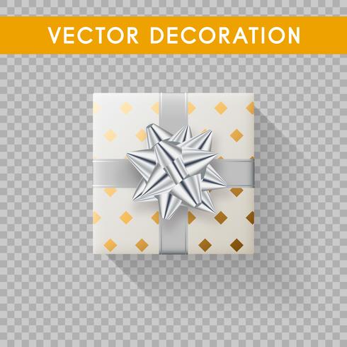 Realistic gift box top view. Gift boxes without background. Vector illustration