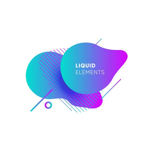 Gradient abstract banners with flowing liquid shapes vector