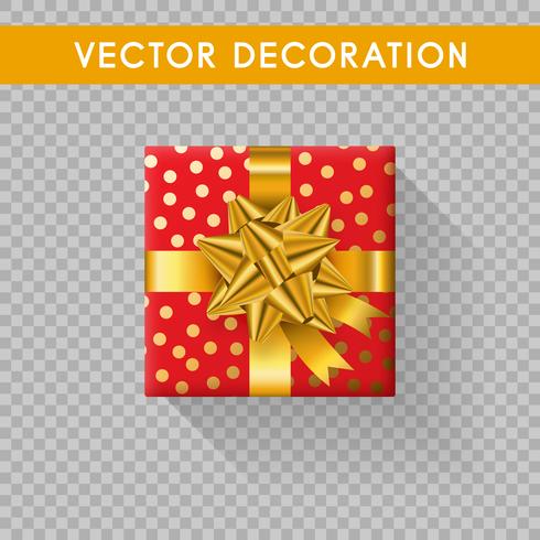 Realistic gift box top view. Gift boxes without background. Vector illustration