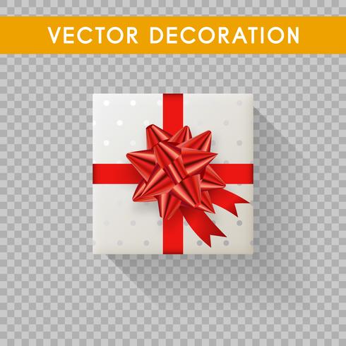 Caja de regalo realista vista superior. Cajas de regalo sin fondo. Ilustración vectorial vector