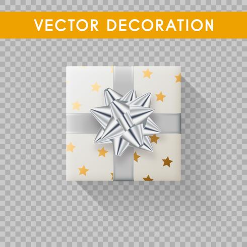 Realistic gift box top view. Gift boxes without background. Vector illustration