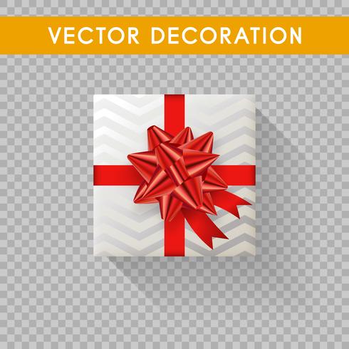 Caja de regalo realista vista superior. Cajas de regalo sin fondo. Ilustración vectorial vector