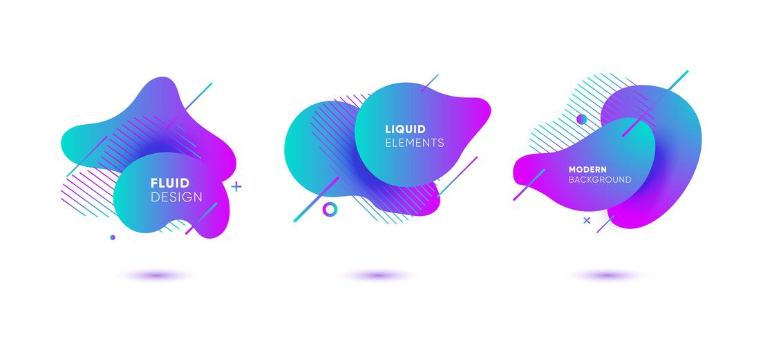 Dynamical colored graphic elements vector