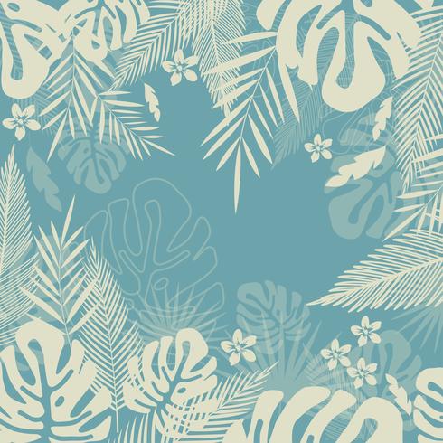 Tropical jungle leaves seamless pattern background. Tropical poster design vector
