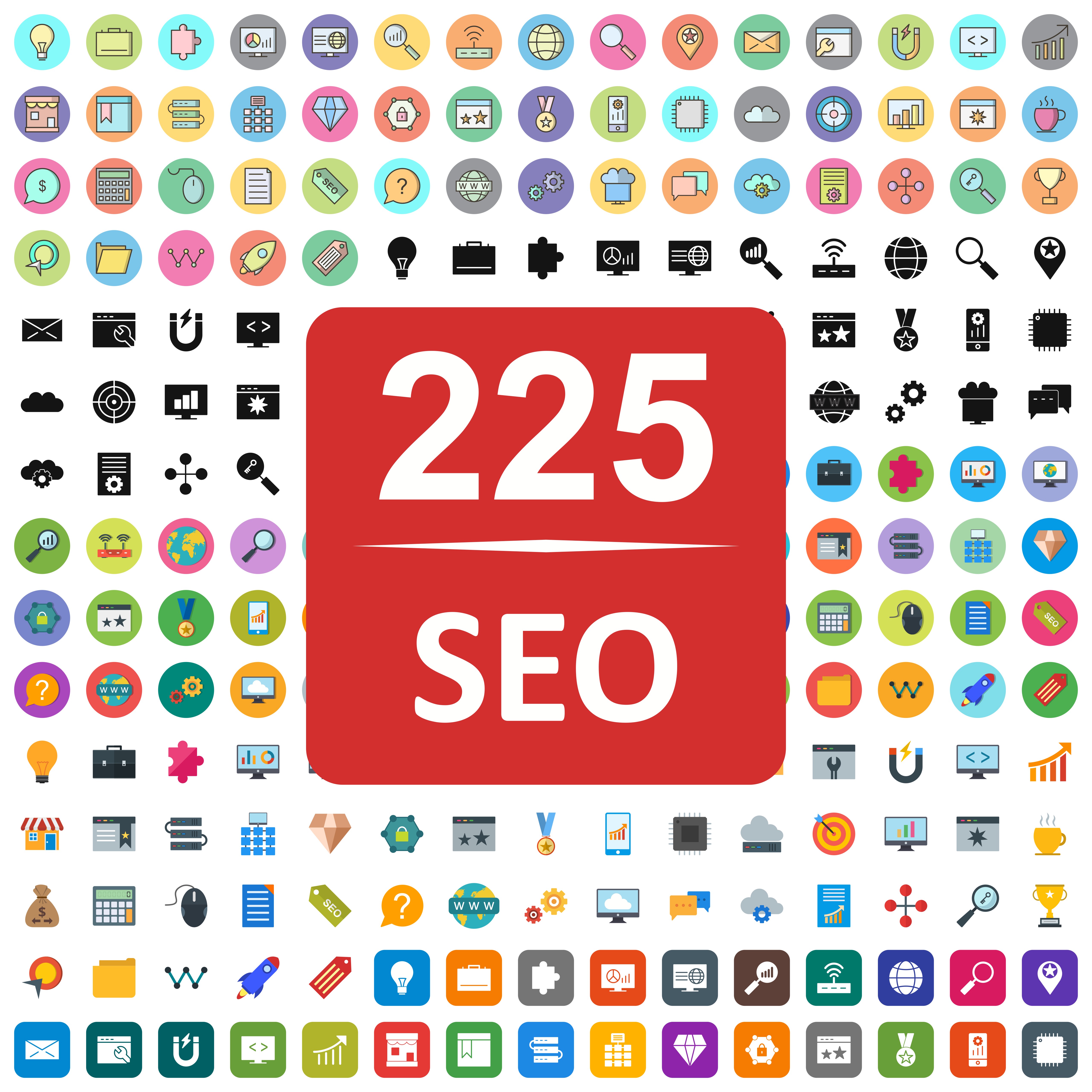 Download Set of Vector SEO Search Engine Optimization Icons 280145 - Download Free Vectors, Clipart ...