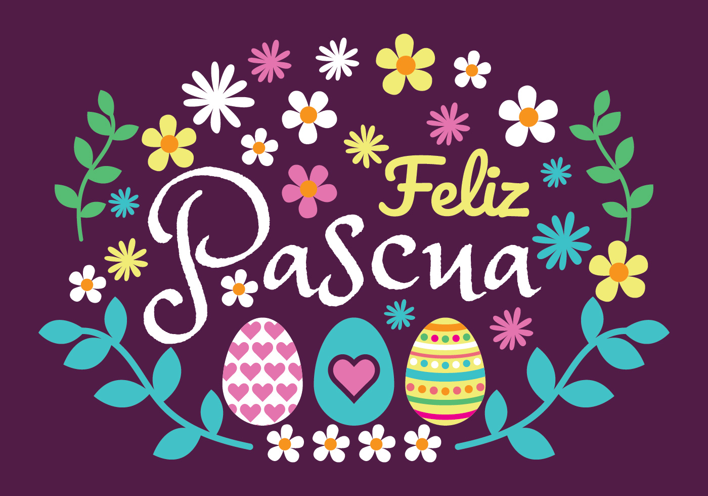 Feliz Pascua Vector 280148 Vector Art at Vecteezy