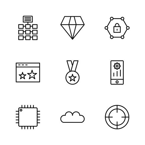 Set of Vector SEO Search Engine Optimization Icons