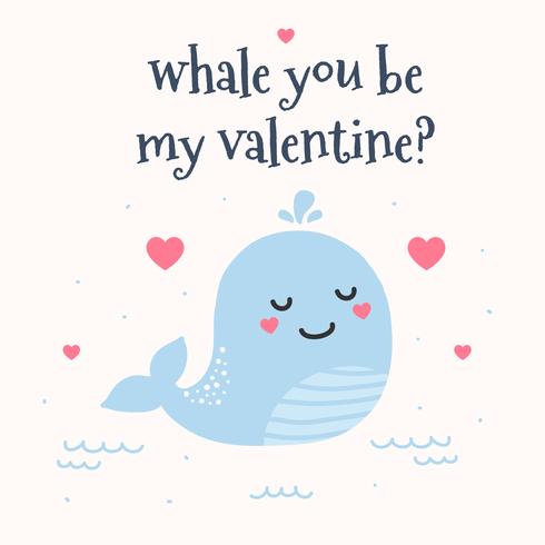 Whale You Be Mine Vector