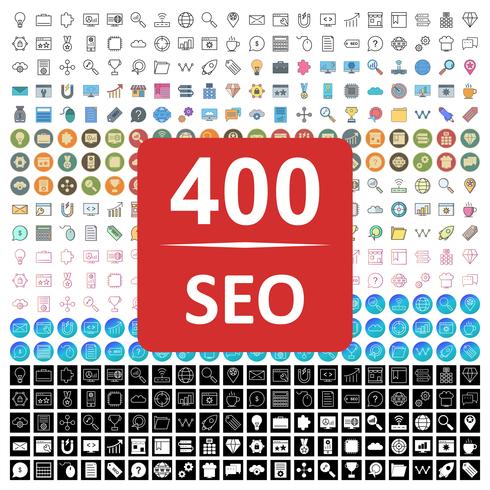 Set of Vector SEO Search Engine Optimization Icons