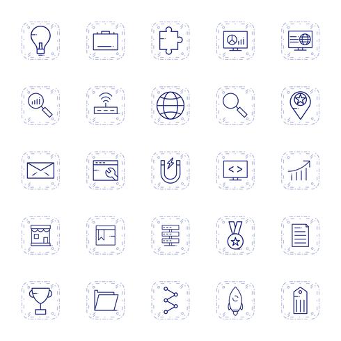 Set of Vector SEO Search Engine Optimization Icons