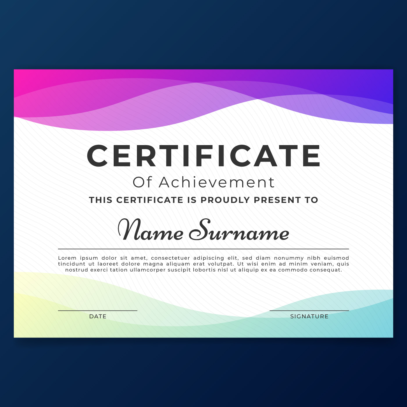 Modern Certificate Template 280426 Vector Art at Vecteezy