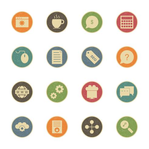 Set of Vector SEO Search Engine Optimization Icons