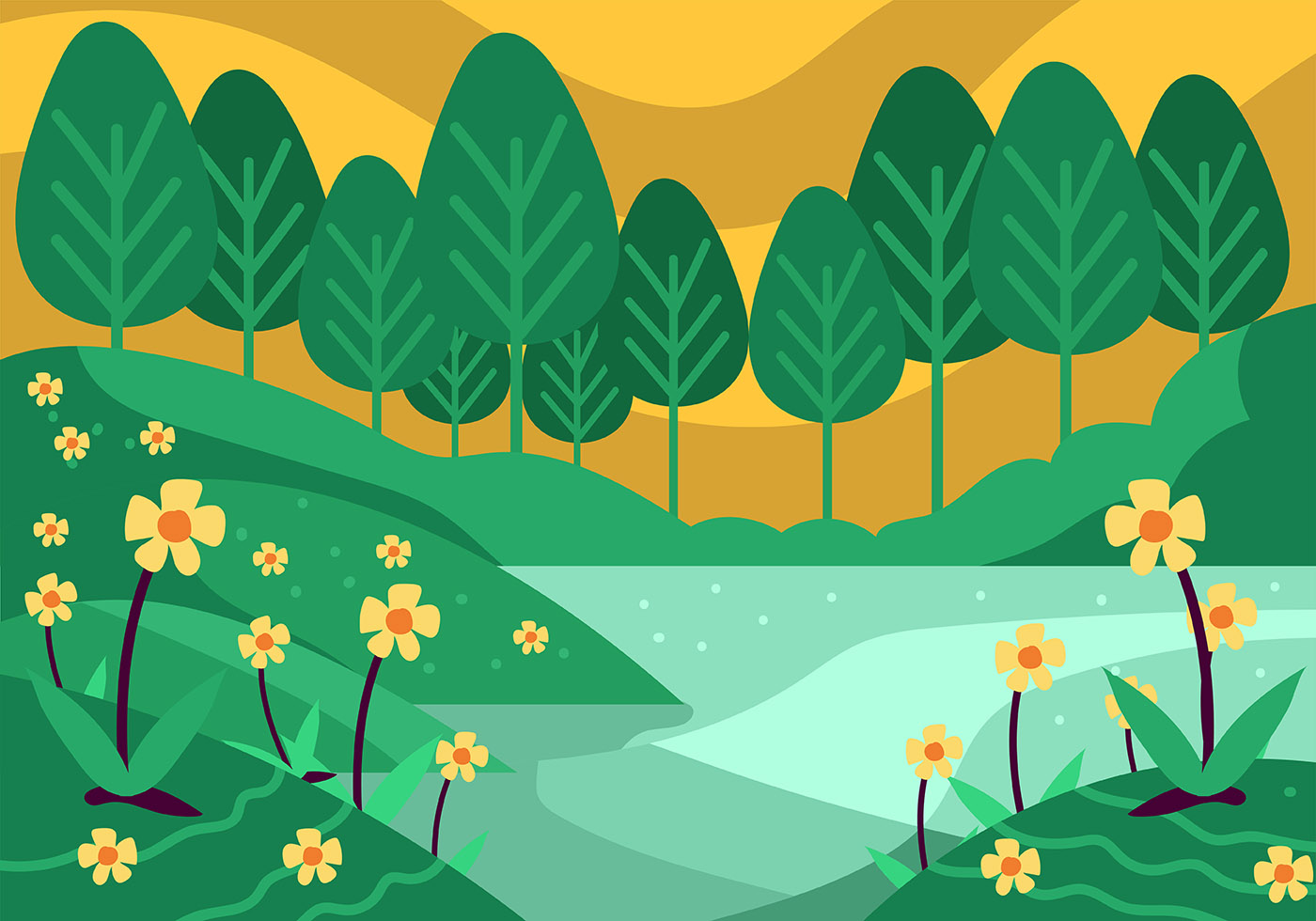 Spring Background 280554 Vector Art at Vecteezy