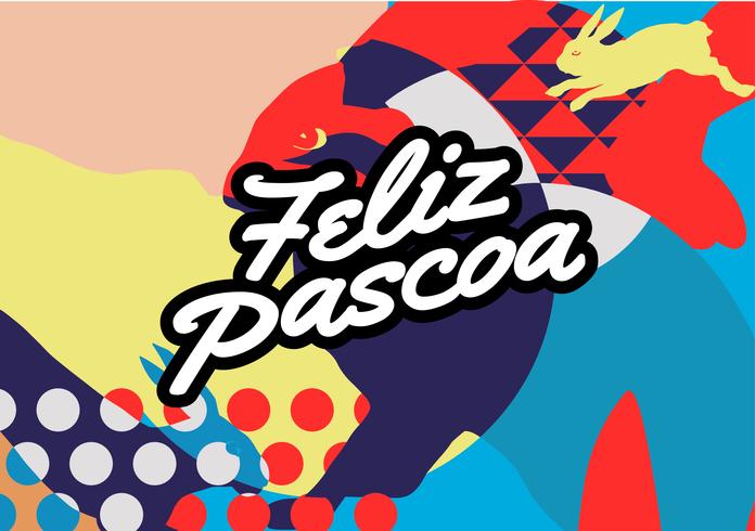 feliz pascoa vector