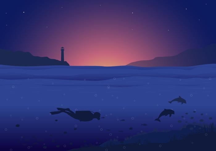 Ocean Background in Vector 