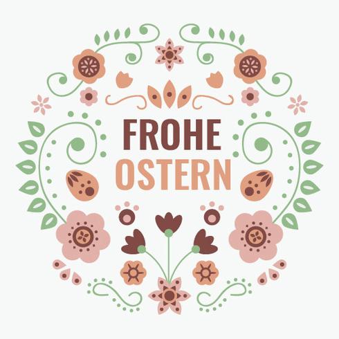 Frohe Ostern Typography Vector