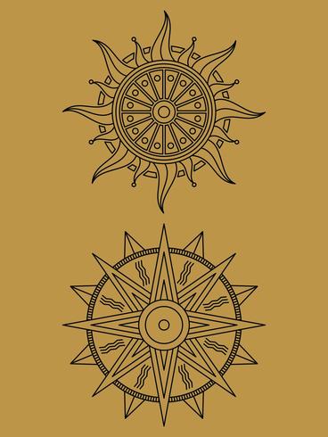 Outstanding Sun Clipart Set Vector	