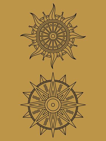 Sobresaliente sol Clipart Vector Set