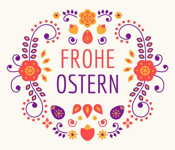 Vector de tipografía Frohe Osstern