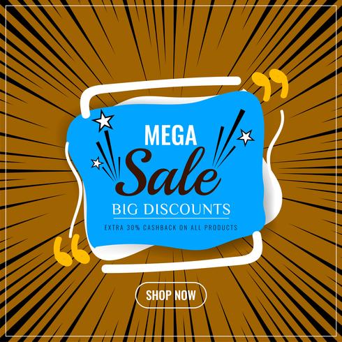 Abstract mega sale modern background vector