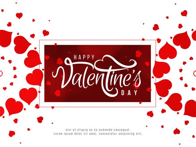 Happy Valentine's Day romantic background vector