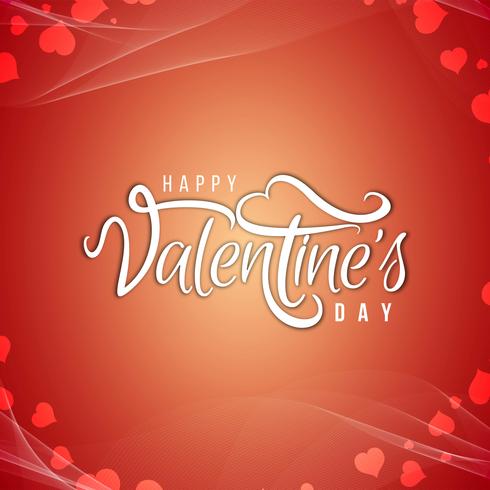 Happy Valentine's Day beautiful card background vector