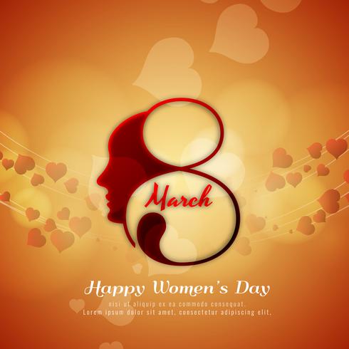 Abstract beautiful Happy Women's Day background design vector