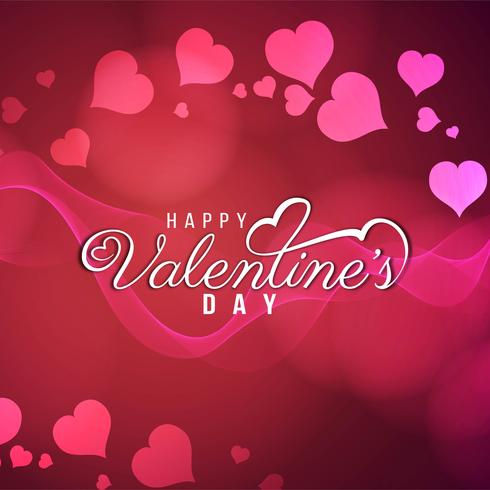 Abstract Happy Valentine's day beautiful background vector