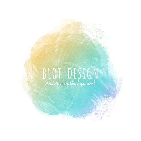 Abstract colorful watercolor blot design background vector