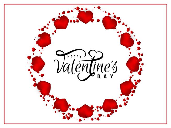 Abstract Happy Valentine's day beautiful background vector