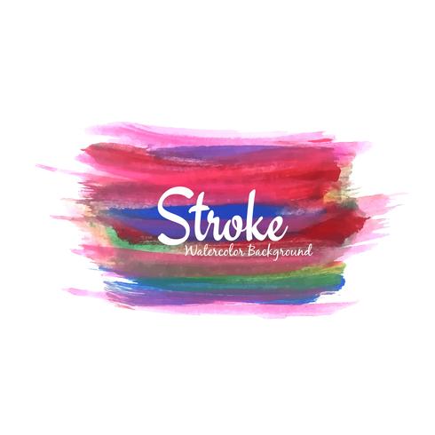 Abstract colorful watercolor stroke design background illustration vector