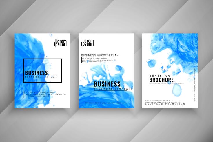 Abstract business brochure modern design set vector