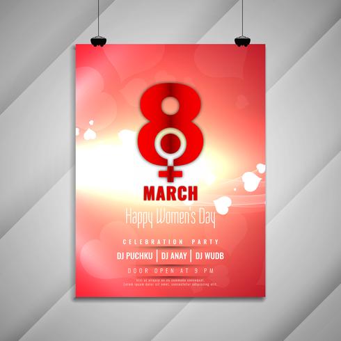 Abstract elegant Women's day celebration party invitation card template vector