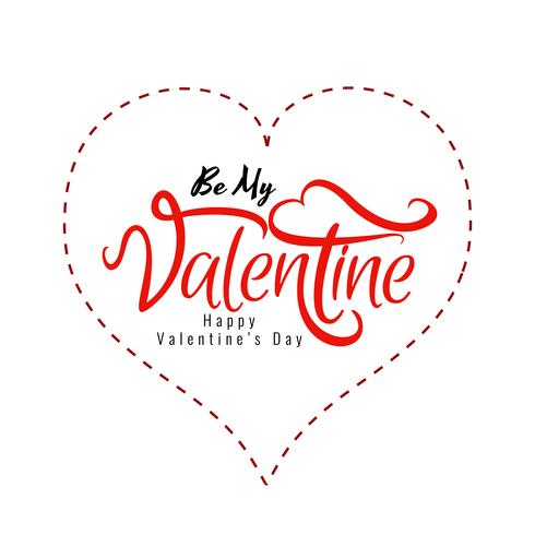 Stylish Happy Valentine's Day background vector