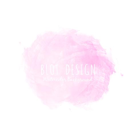 Abstract pink watercolor blot design background vector