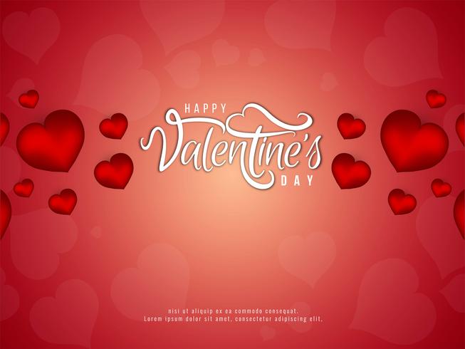 Beautiful Happy Valentine's Day love background vector