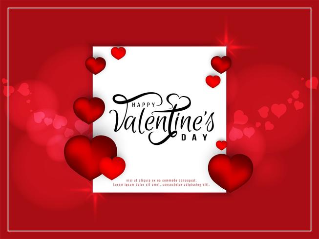 Abstract Happy Valentine's day elegant background vector