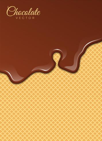 Liquid Chocolate or Brown Paint. Vector illustration.