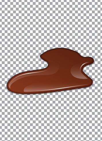 Liquid Chocolate or Brown Paint. Vector illustration.