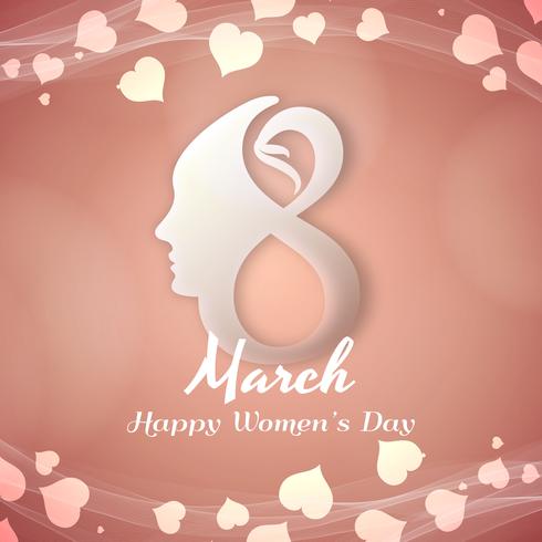 Abstract Happy Women's Day stylish background design vector