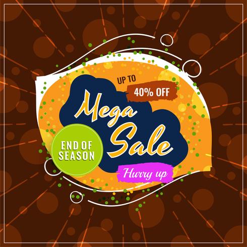 Abstract mega sale modern background vector