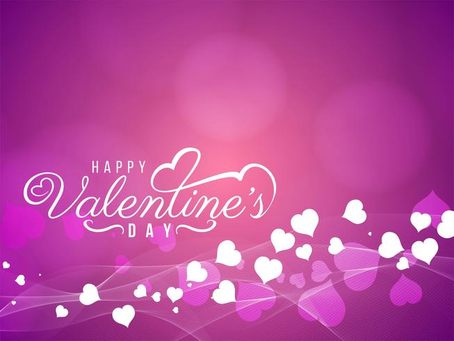 Resumen feliz día de San Valentín hermosa tarjeta de diseño vector