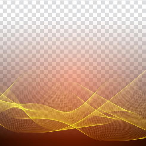 Abstract stylish wave design on transparent background vector