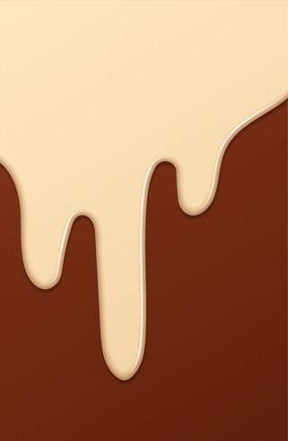 Liquid Chocolate or Brown Paint. Vector illustration.